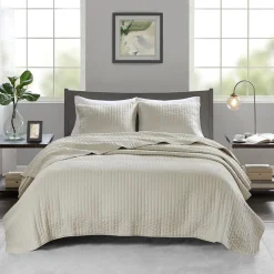Keaton Cream Coverlet Set