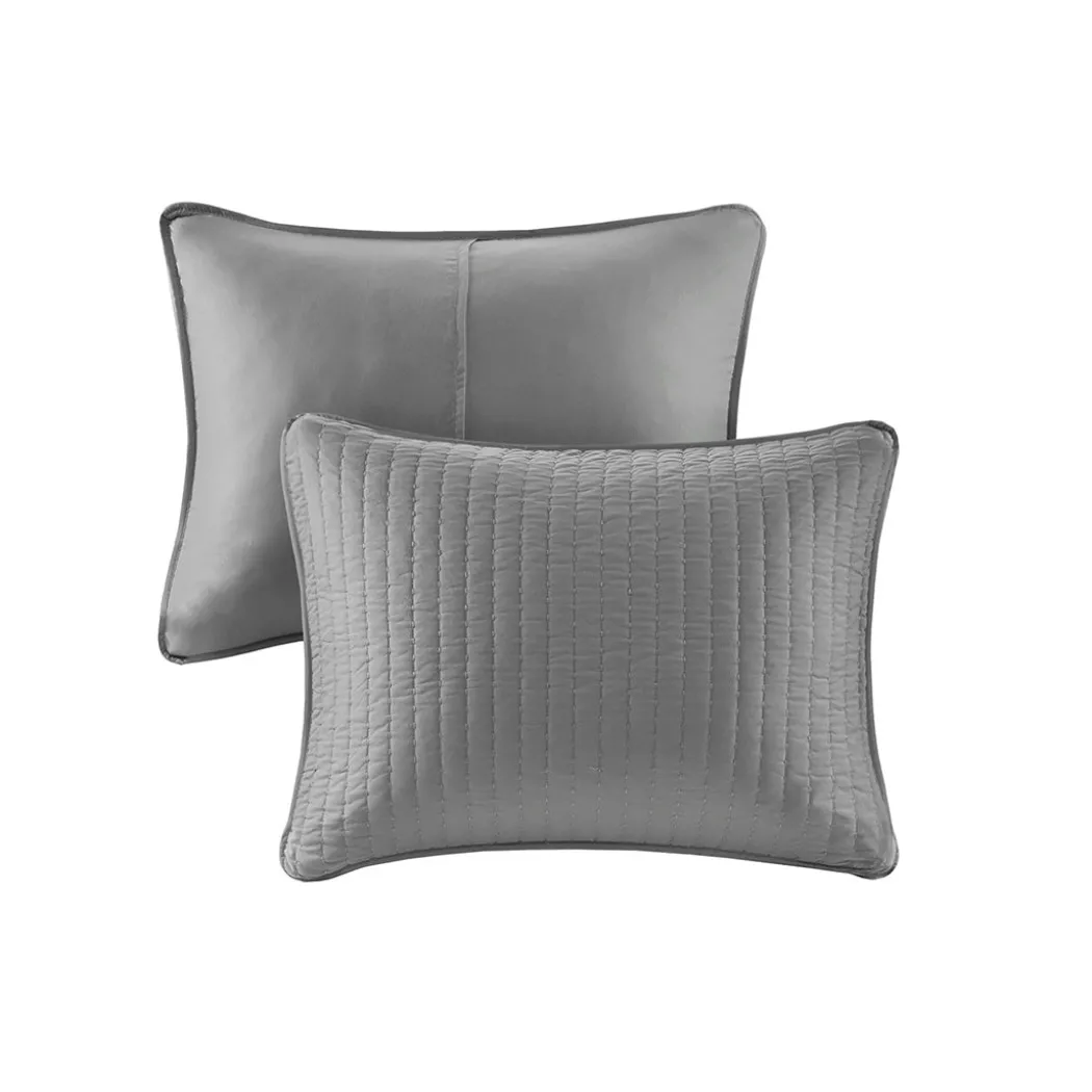 Keaton Gray Coverlet Set