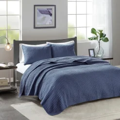 Keaton Navy Coverlet Set