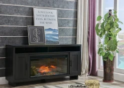 Kent Media Console with Fireplace - 64 Inch