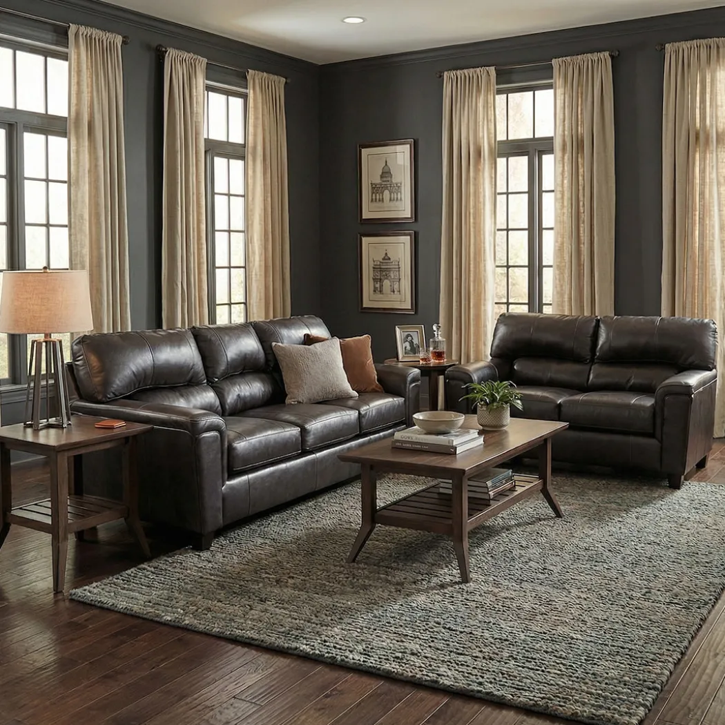 Lacey Leather Loveseat