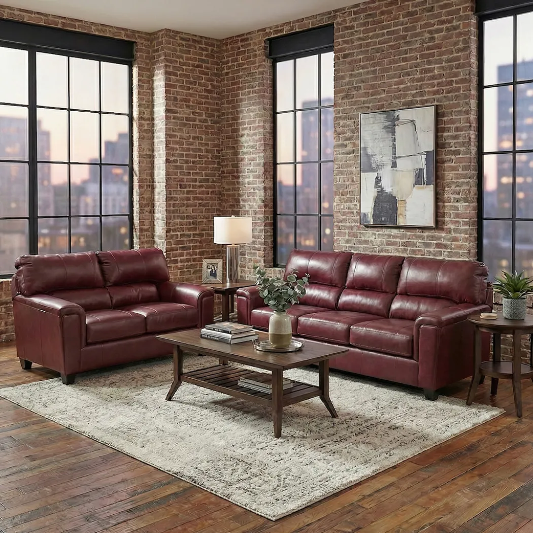Lacey Leather Sofa