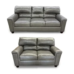 Lacey Leather Sofa and Loveseat