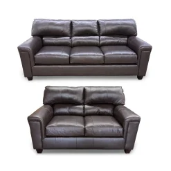 Lacey Leather Sofa and Loveseat