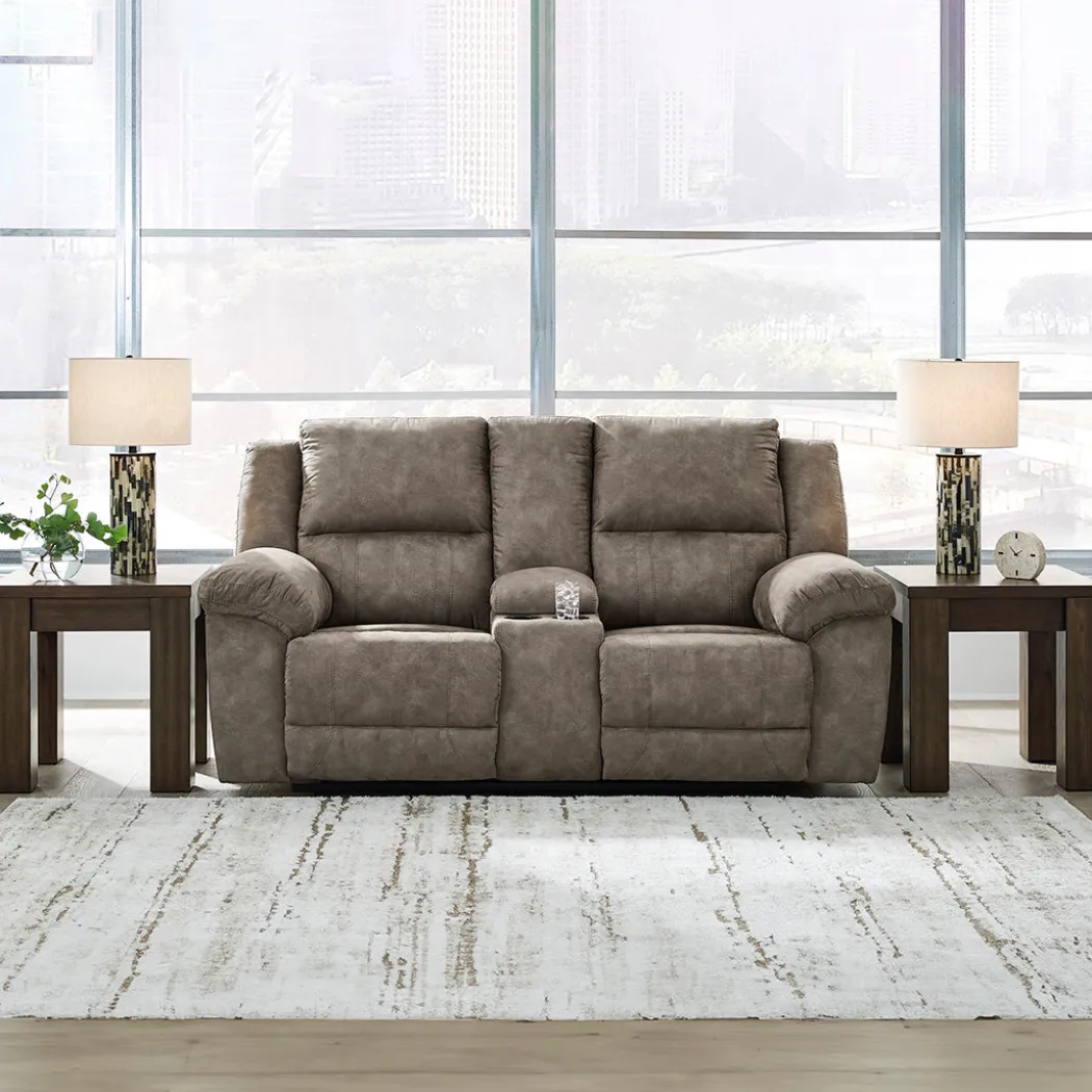 Laresview Reclining Loveseat with Console