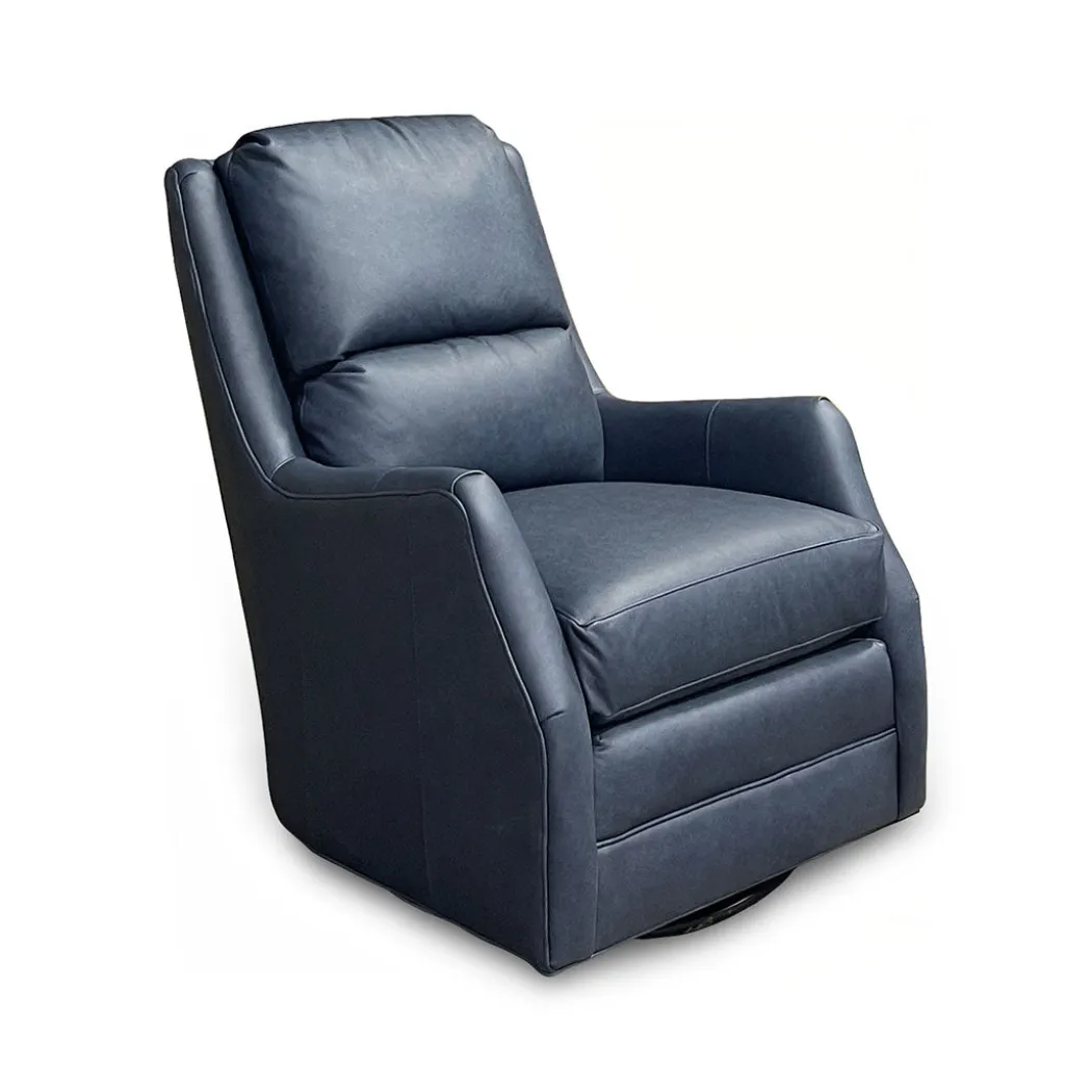 Lisa Leather Swivel Glider