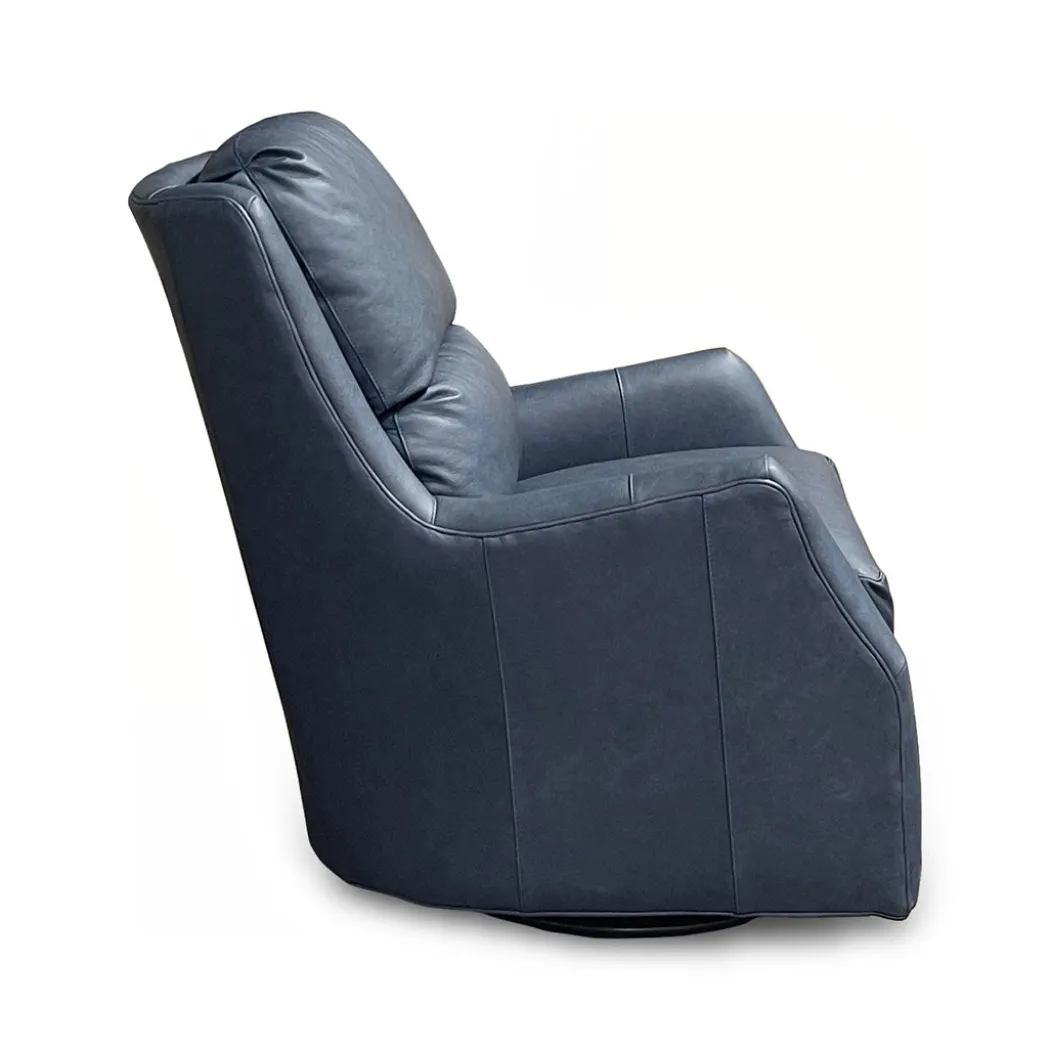 Lisa Leather Swivel Glider