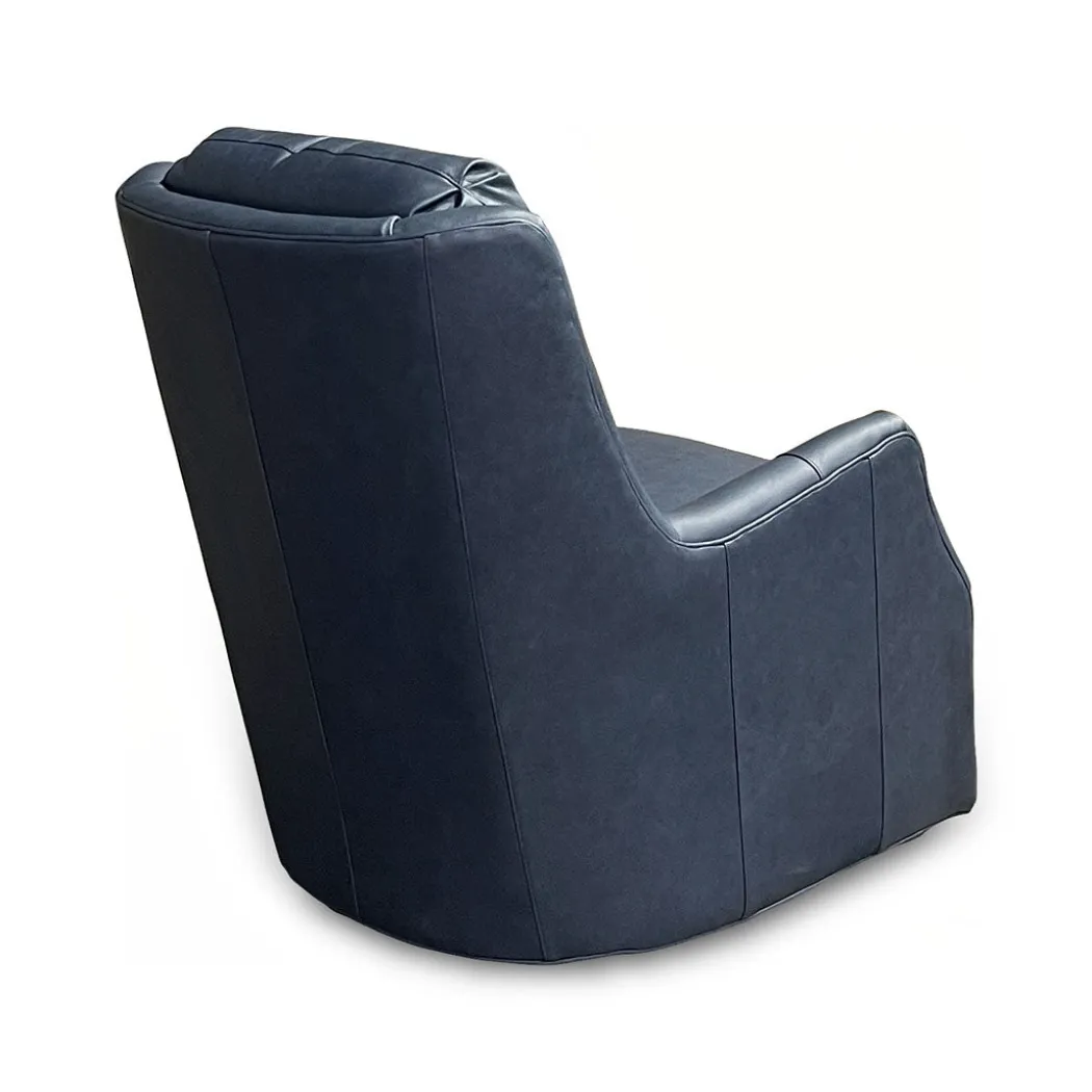 Lisa Leather Swivel Glider