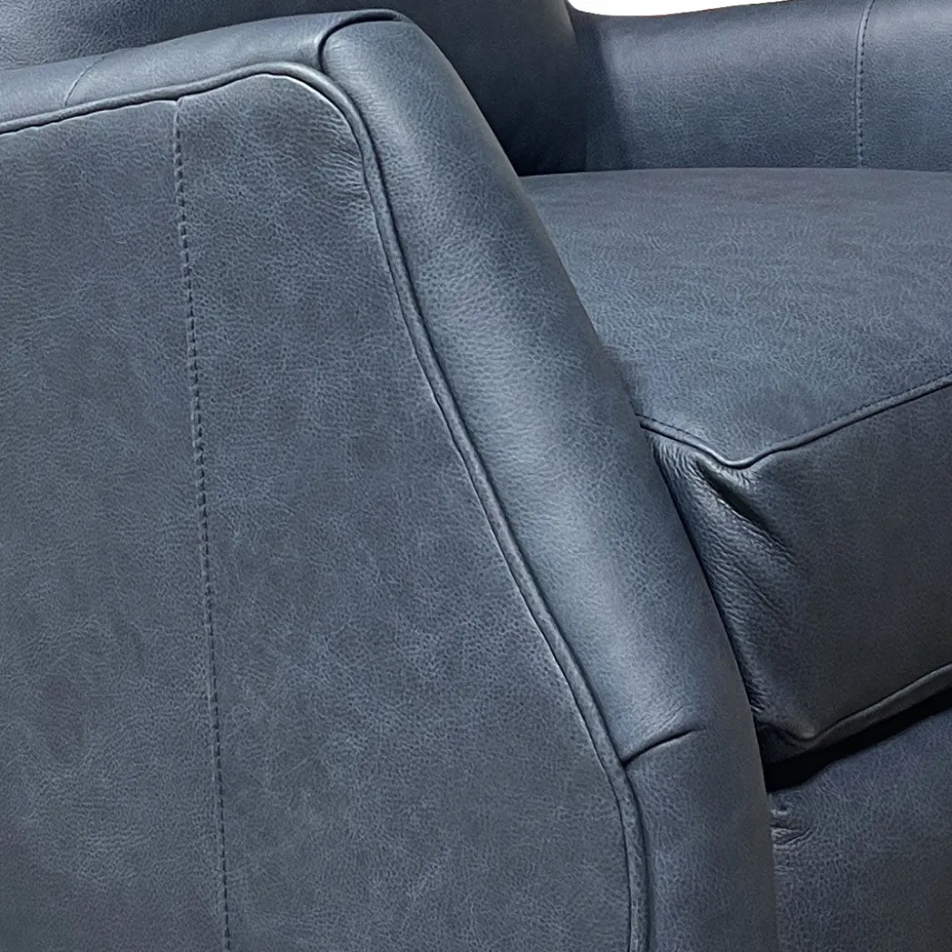Lisa Leather Swivel Glider