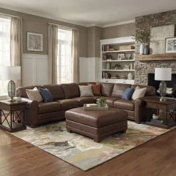 Livorno Leather Large Ottoman