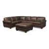 Livorno Leather Sectional II with Ottoman