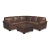 Livorno Leather Sectional I with Ottoman