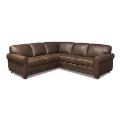 Livorno Leather Sectional I with Ottoman