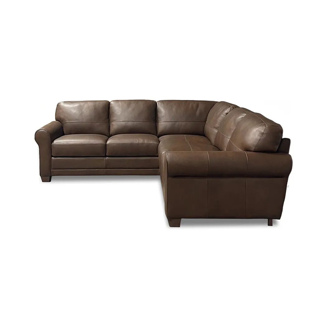 Livorno Leather Sectional I with Ottoman
