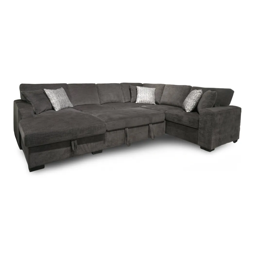 Lucy Pop Up Sectional with Storage Chaise