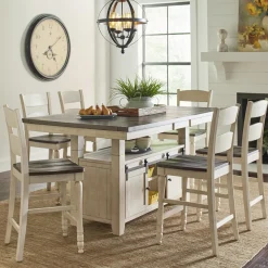 Madison County High-Low Table - White
