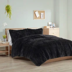 Malea Shaggy Long Fur Comforter Mini Set