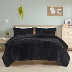 Malea Shaggy Long Fur Comforter Mini Set