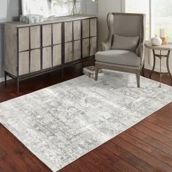 Malibu Platinum Washable Rug
