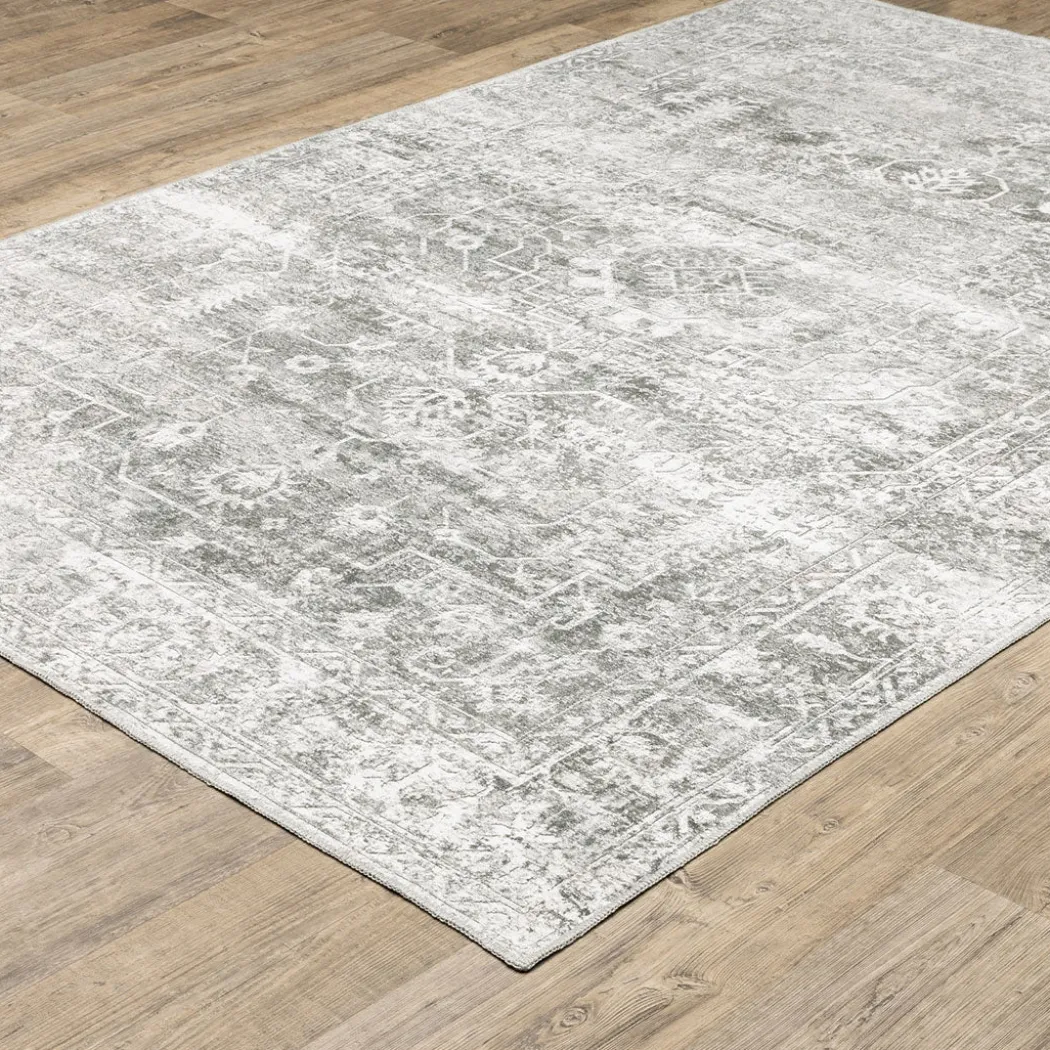 Malibu Platinum Washable Rug