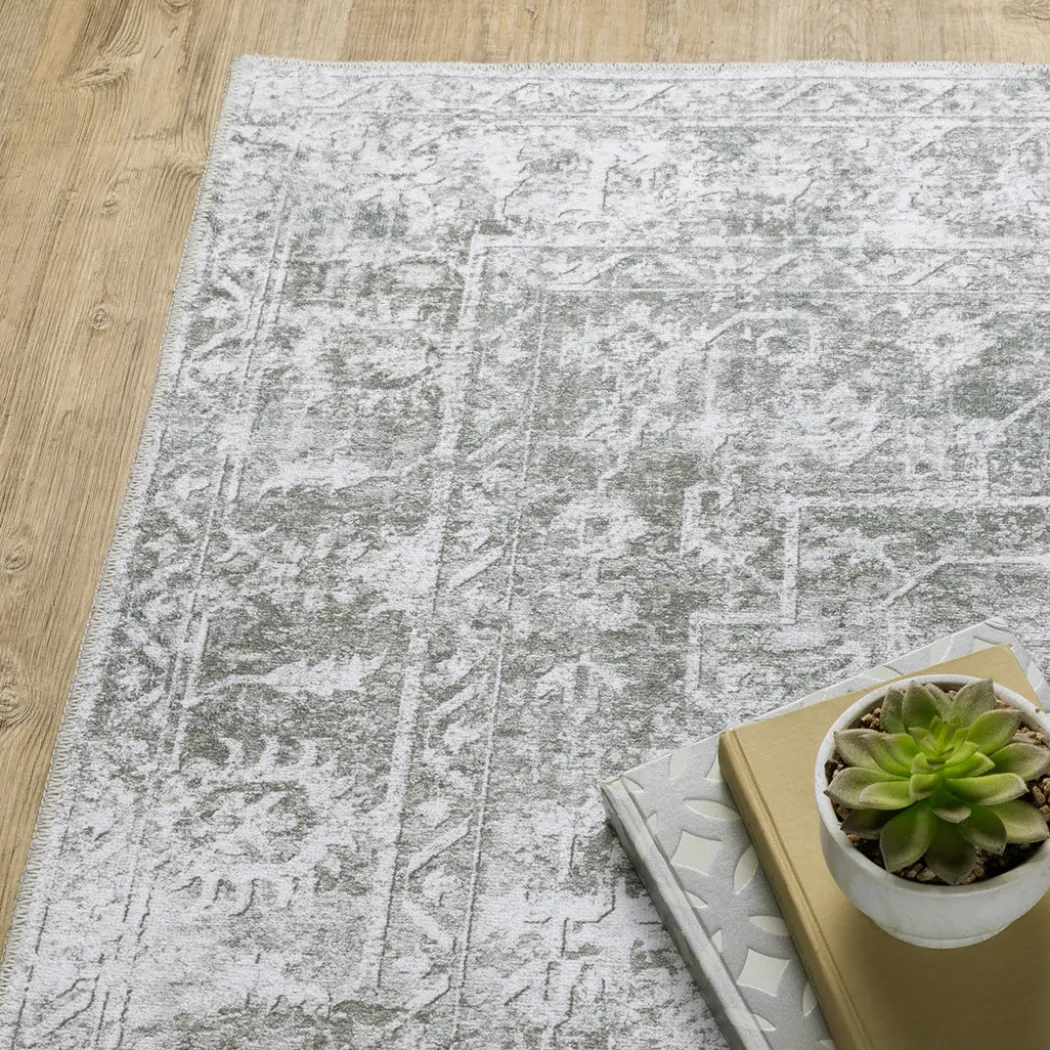Malibu Platinum Washable Rug
