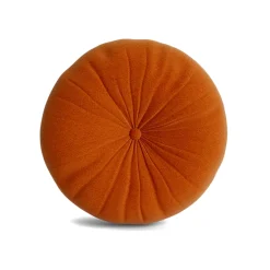 Minka Orange Round Accent Pillow