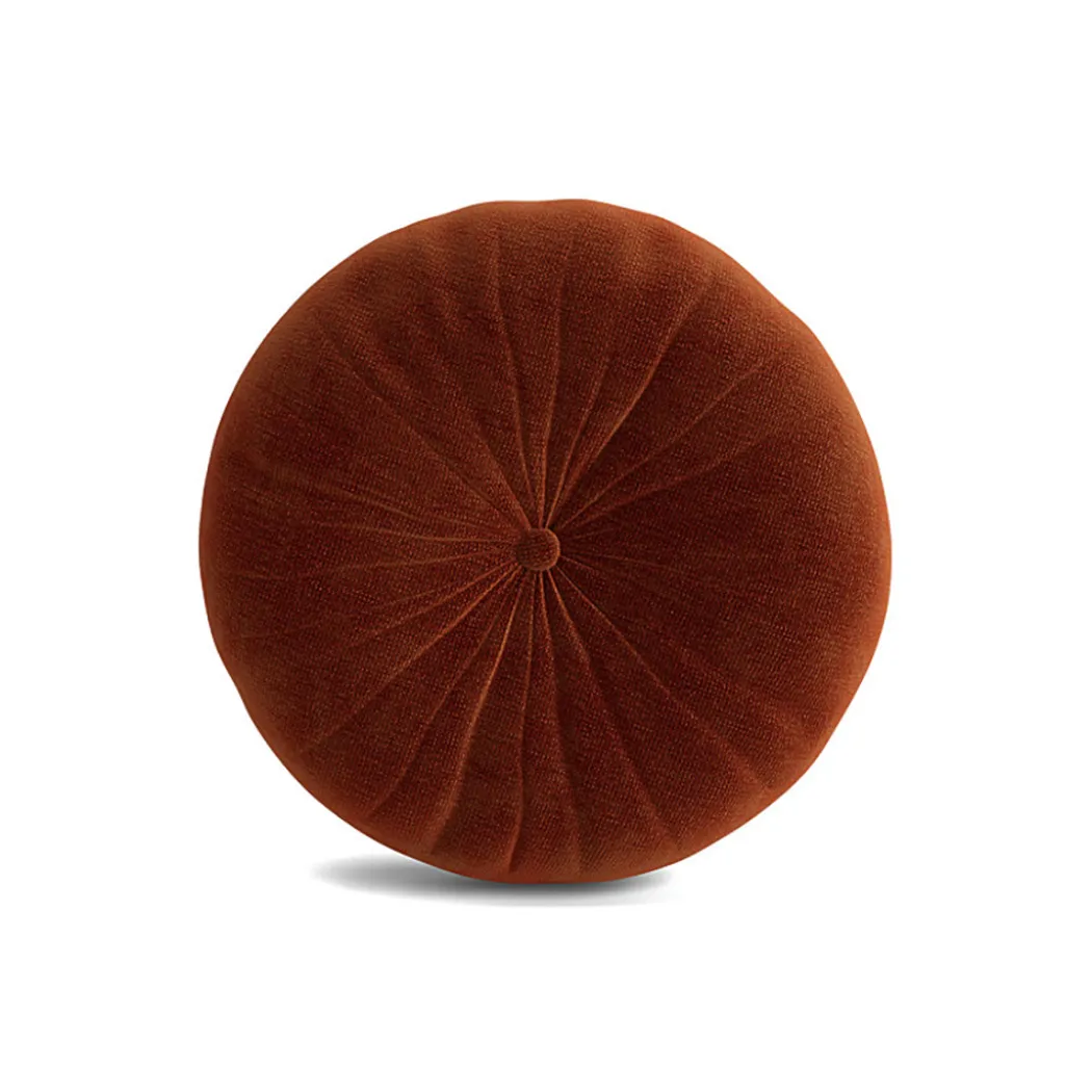 Minka Red Round Accent Pillow