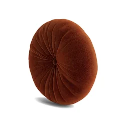 Minka Red Round Accent Pillow