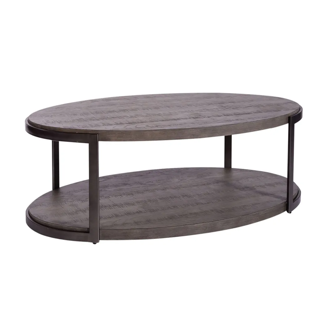Modern View Oval Cocktail Table