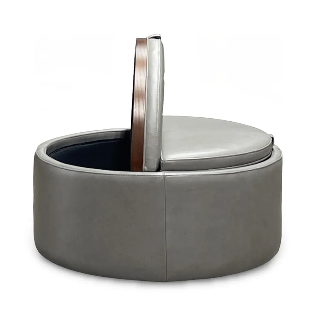Montana Leather Storage Ottoman