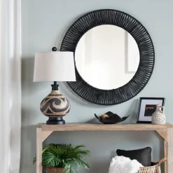 Onyx Round Mirror