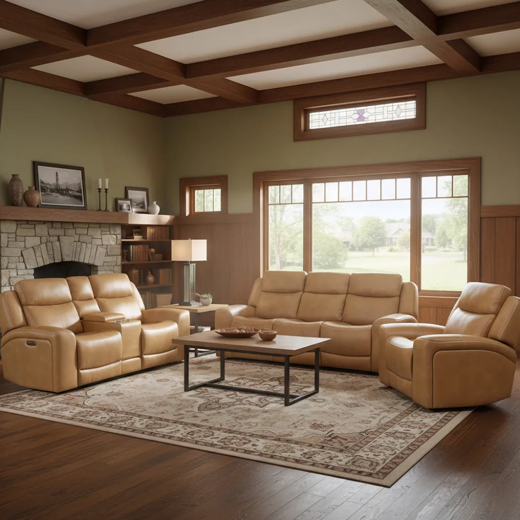 Reno Power Reclining Sofa with Drop Down Table