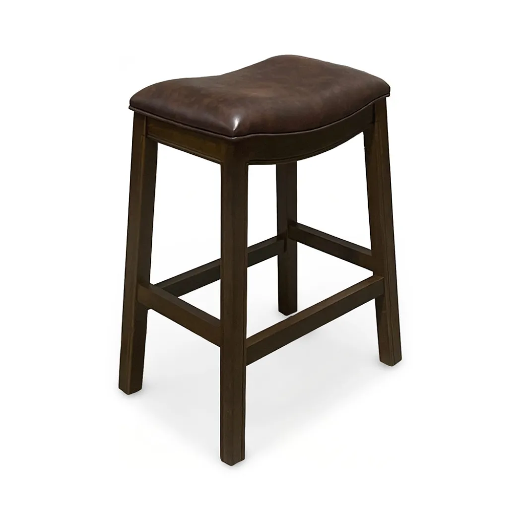 Rylan Upholstered Stool - Brown