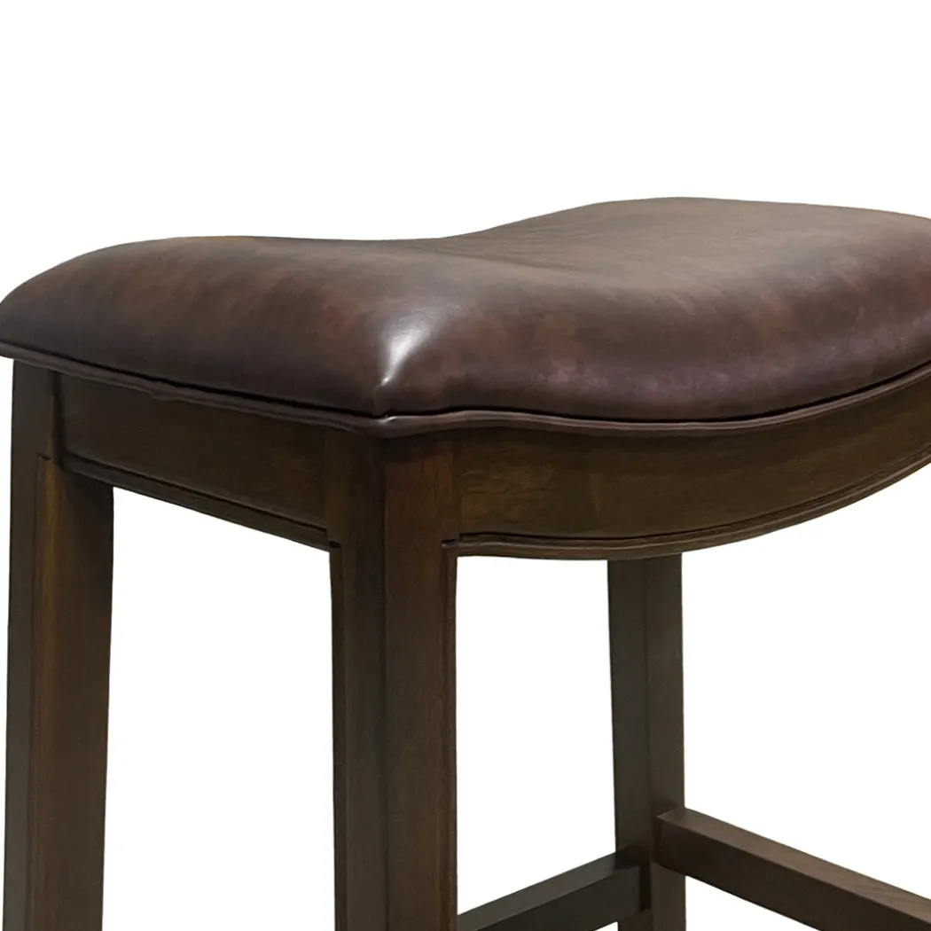 Rylan Upholstered Stool - Brown