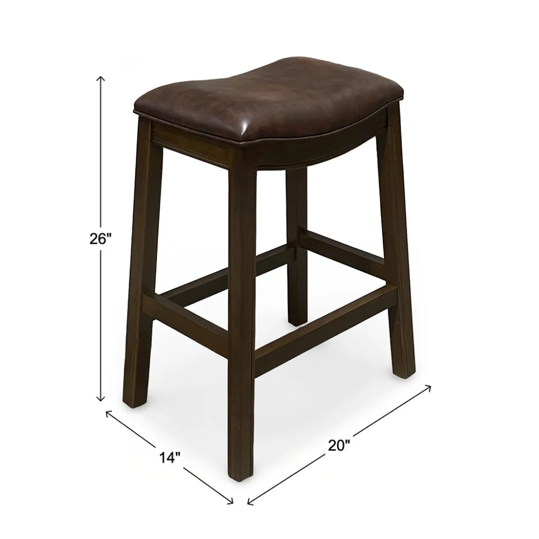 Rylan Upholstered Stool - Brown