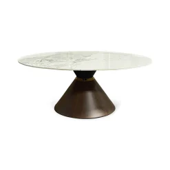 Sintered Stone Oval Cocktail Table