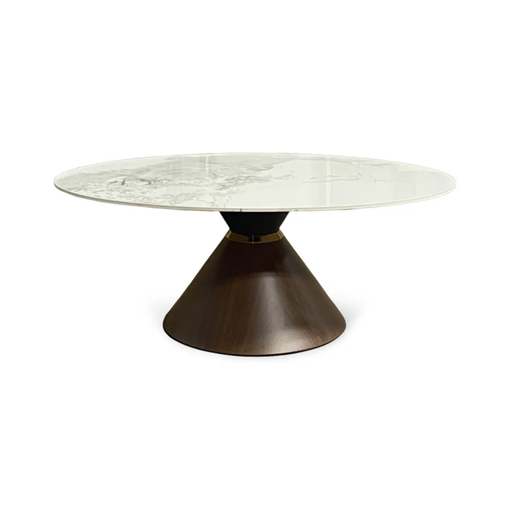 Sintered Stone Oval Cocktail Table