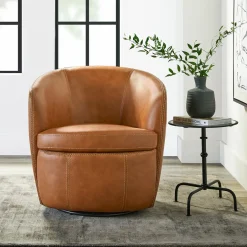 SoHo Leather Swivel Chair