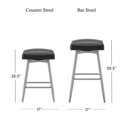 Square Bar Stool - Black