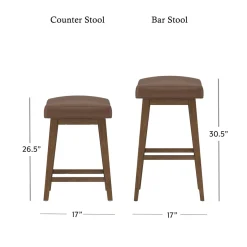 Square Bar Stool - Brown