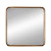 Square Wooden Accent Mirror