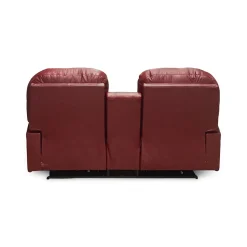 Suitably Leather Power Reclining Loveseat with Console