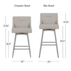 Tapered Bar Stool - Beige