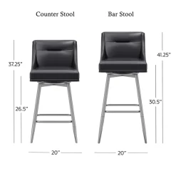 Tapered Bar Stool - Black