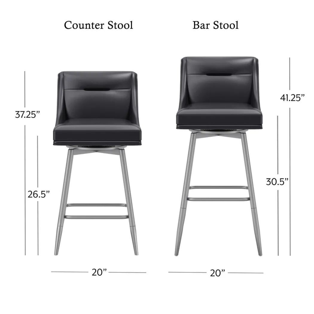 Tapered Bar Stool - Black
