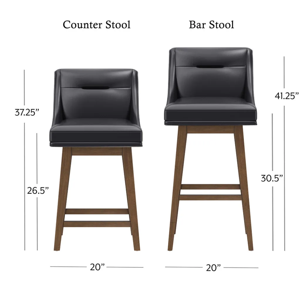 Tapered Bar Stool - Black