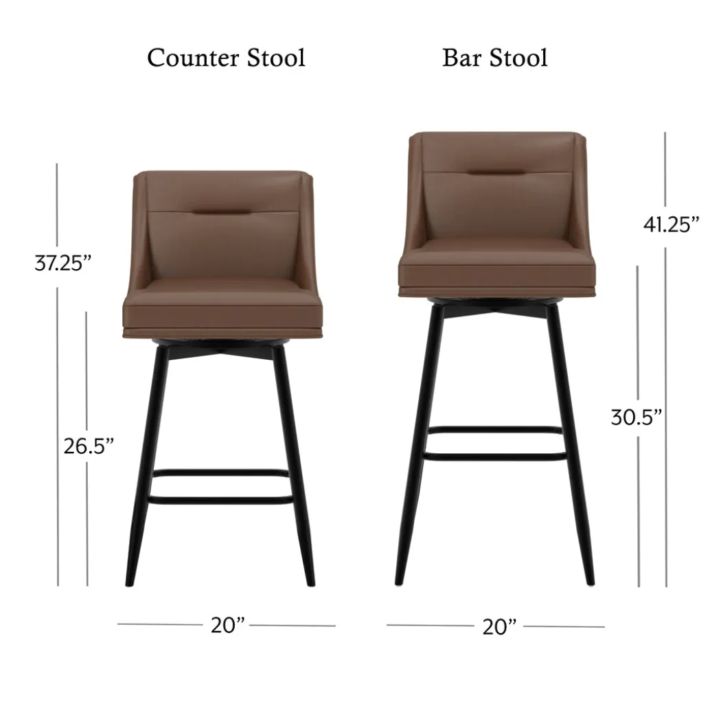 Tapered Bar Stool - Brown