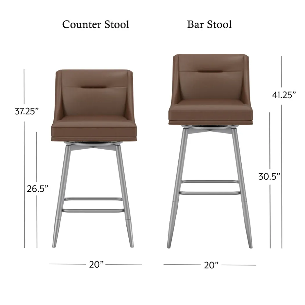 Tapered Bar Stool - Brown