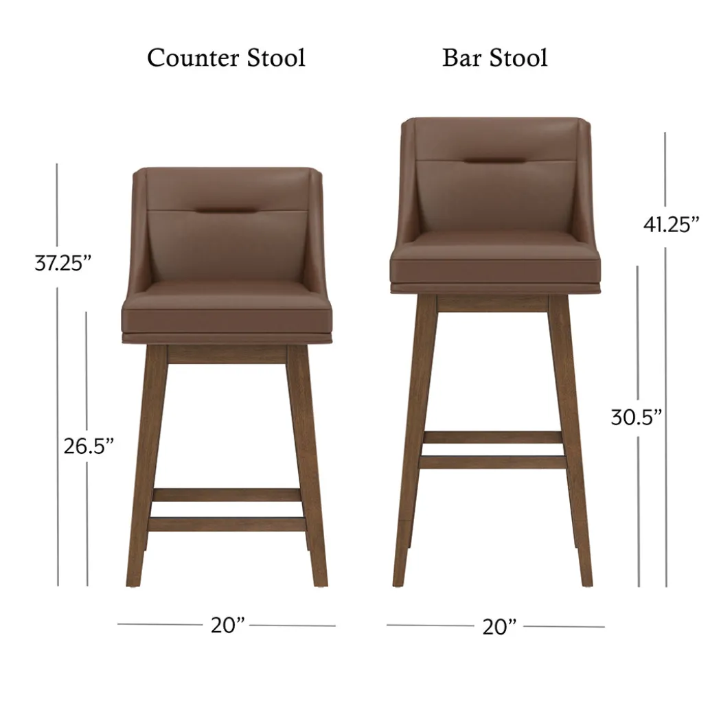 Tapered Bar Stool - Brown