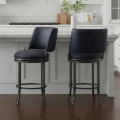 Torres Upholstered Swivel Counter Stool